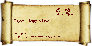 Igaz Magdolna névjegykártya